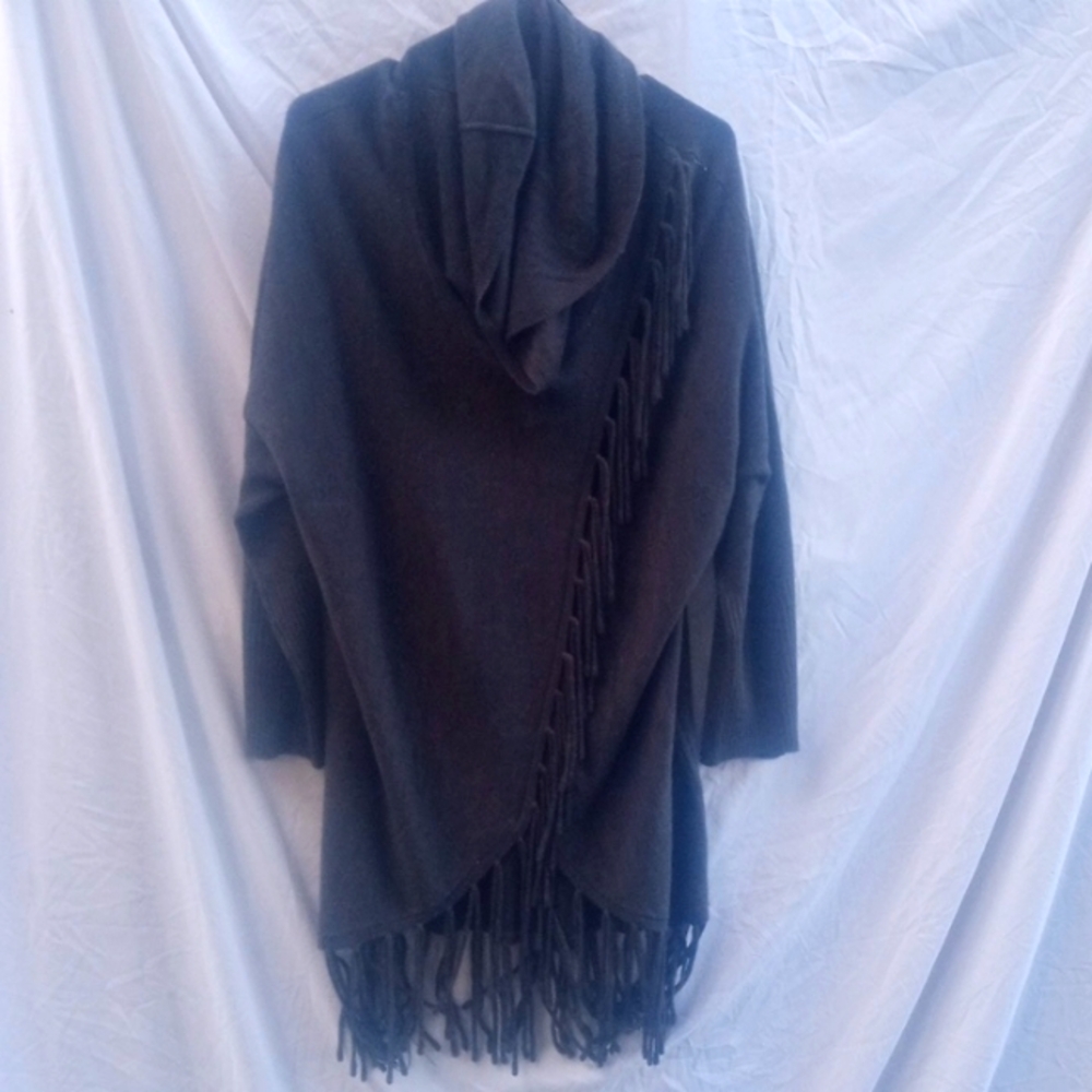 BIRCH NY LONG GREY COWL NECK SWEATER
